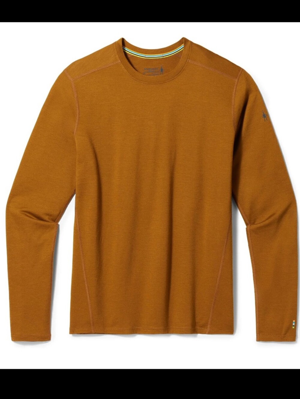 Smartwool Men's All-Season Base Layer Long Sleeve Crew Tee Brown Size Medium